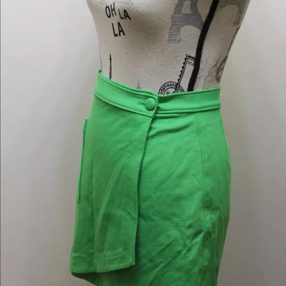 Z Spoke By Zac Posen Green Wrap Around Women Mini Skirt XS 25 Inches - Picture 5 of 8